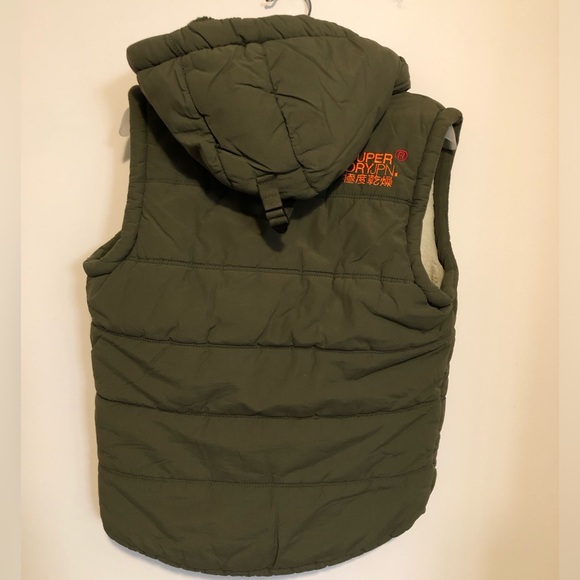NWT SuperDry Men’s Sherpa Lining Detachable Hooded Vest - Picture 4 of 5